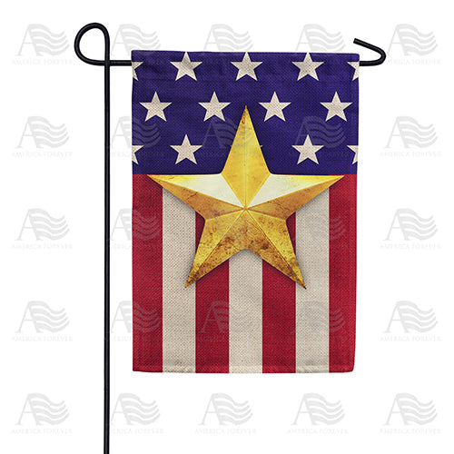 Gold Star Flag Double Sided Garden Flag