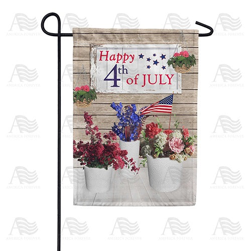 America Forever Happy 4th Of July Double Sided Garden Flag