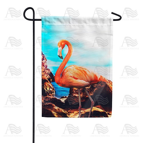 Flamingo By The Ocean Double Sided Garden Flag