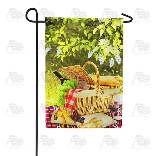 Romantic Summer Picnic Double Sided Garden Flag