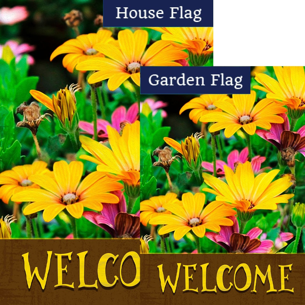 America Forever Flower Garden Welcome Flags Set (2 Pieces)