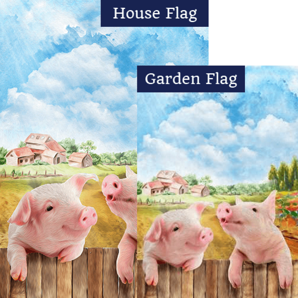Speaking Swine Double Sided Flags Set (2 Pieces)