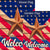 Wooden Star Welcome Double Sided Flags Set (2 Pieces)