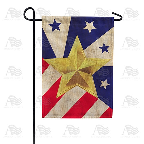 American Gold Star Double Sided Garden Flag