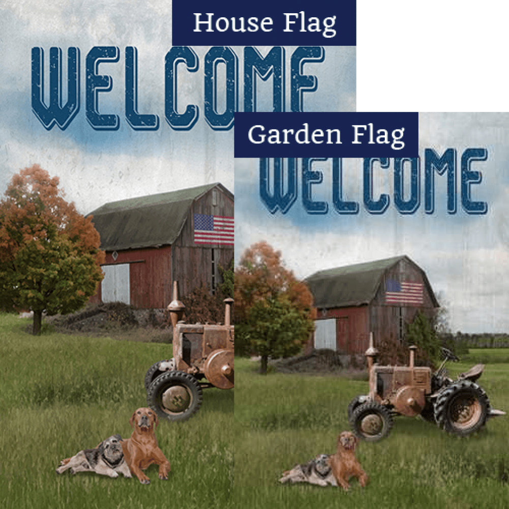 Welcome to The Country Double Sided Flags Set (2 Pieces)