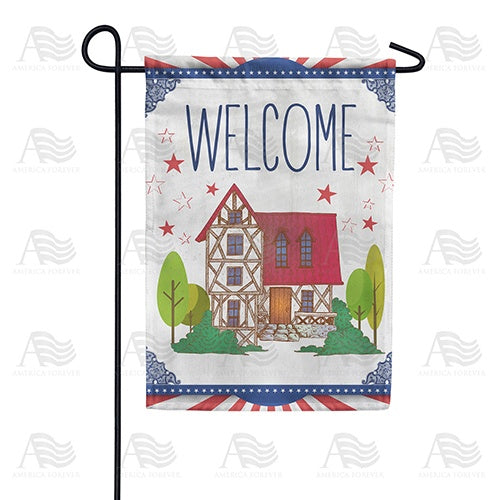 Folk Art Home Welcome Double Sided Garden Flag