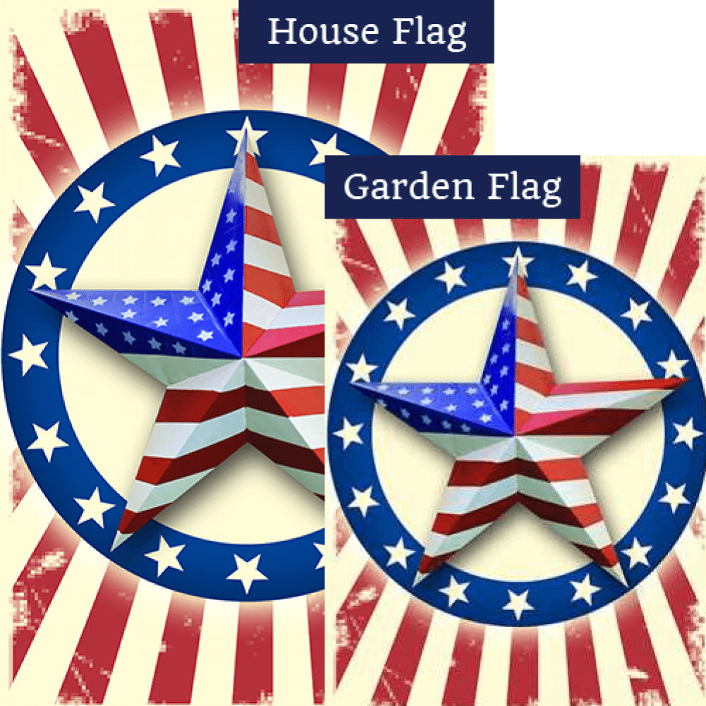Old Glory Star Double Sided Flags Set (2 Pieces)