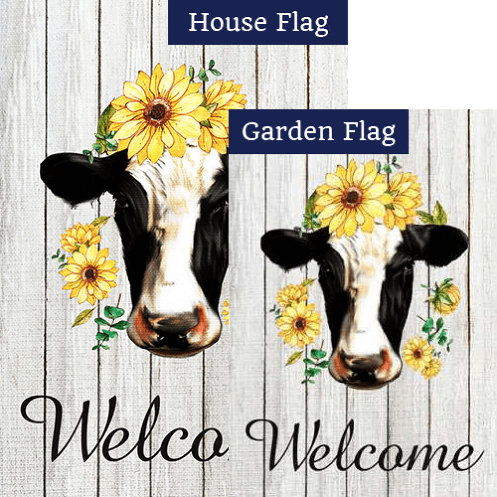 Bovine Beauty Welcome Double Sided Flags Set (2 Pieces)