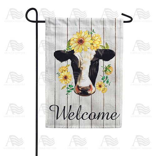 Bovine Beauty Welcome Double Sided Garden Flag