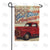 God Bless America Red Truck Double Sided Garden Flag