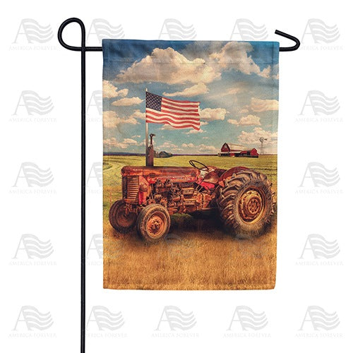 America Forever Old American Tractor Double Sided Garden Flag