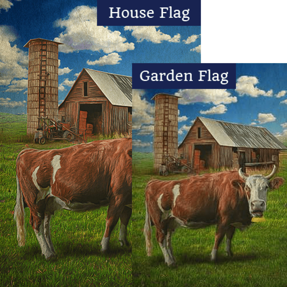 Old Hay Barn Double Sided Flags Set (2 Pieces)