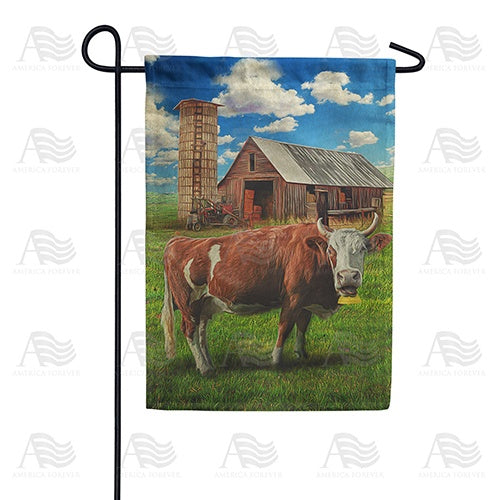 Old Hay Barn Double Sided Garden Flag