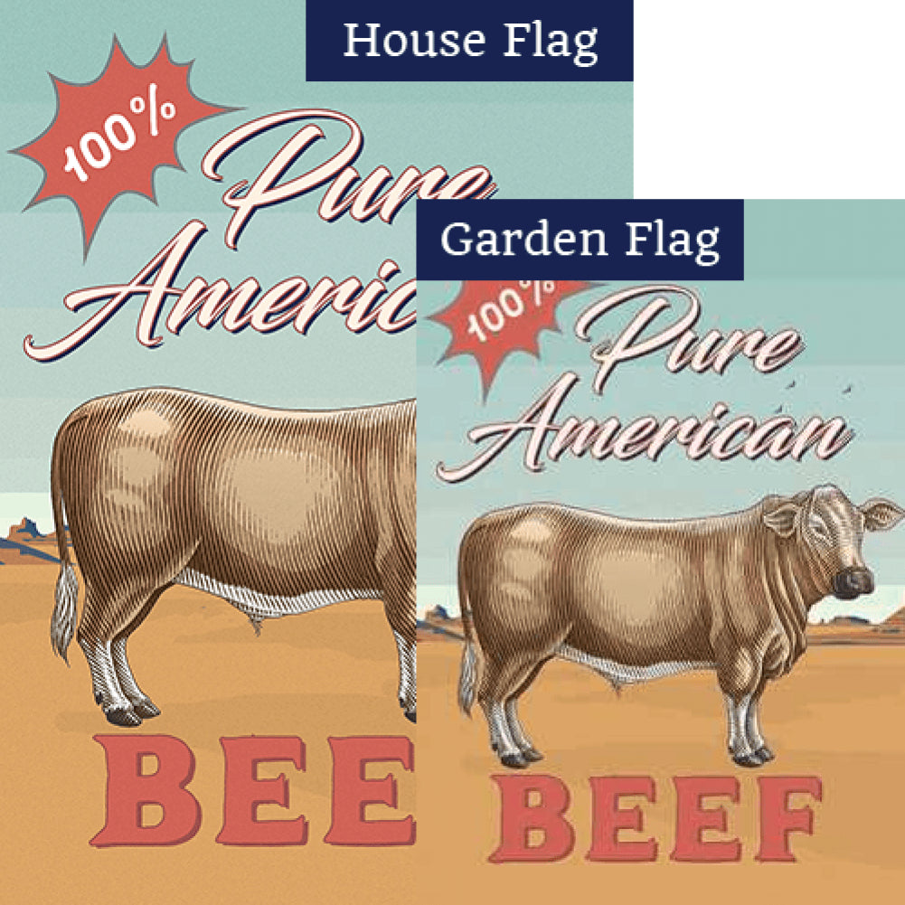 American Beef Double Sided Flags Set (2 Pieces)