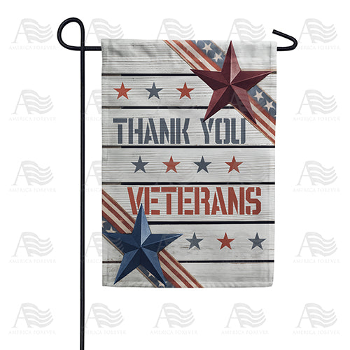 Thank You Veterans Double Sided Garden Flag