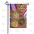 Patriotic Medals Double Sided Garden Flag