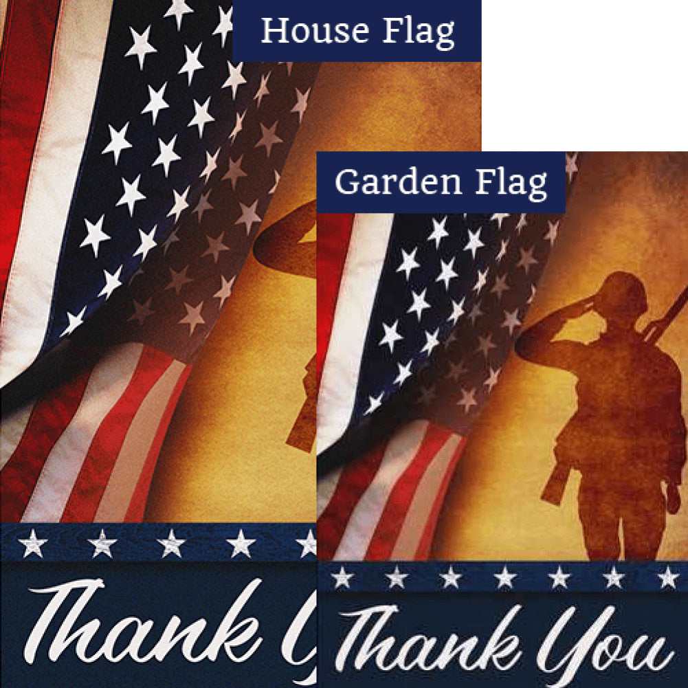 Thanks You For Your Service Flags Set (2 Pieces)