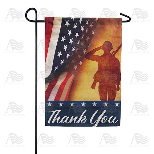 Thank You For Your Service Double Sided Garden Flag