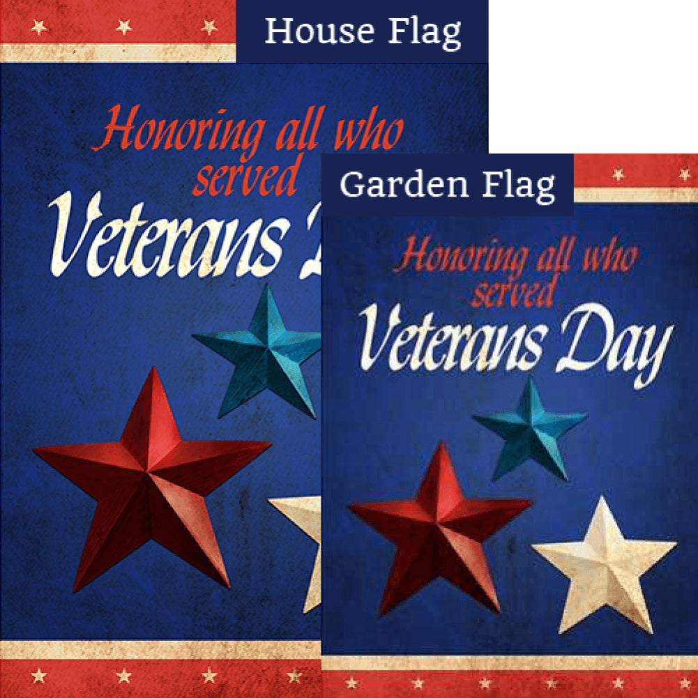 Honor Our Veterans Flags Set (2 Pieces)