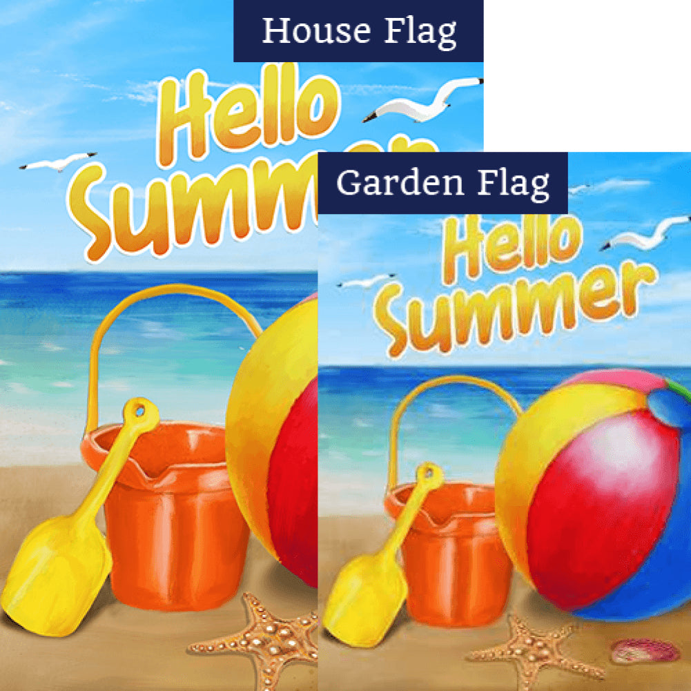 Hello Summer Beach Flags Set (2 Pieces)