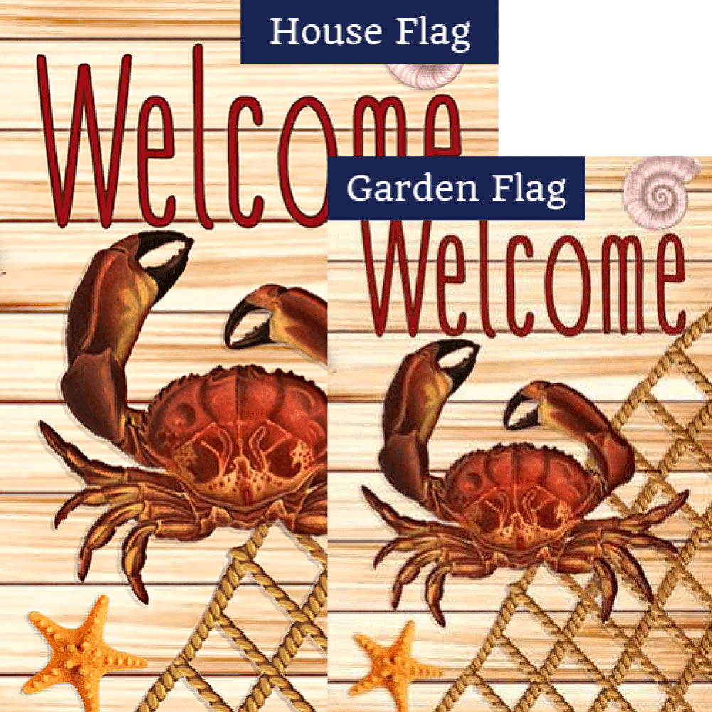 Summer Seafood Welcome Flags Set (2 Pieces)