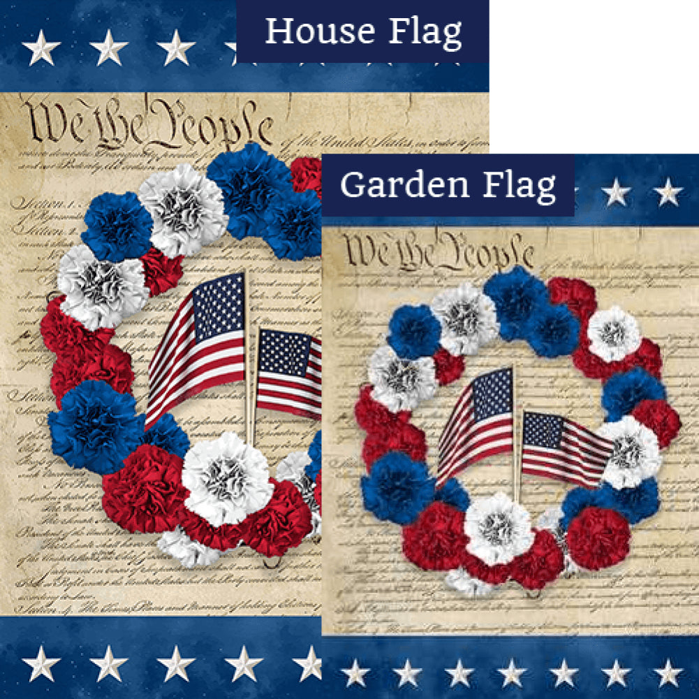 Constitution Wreath Flags Set (2 Pieces)