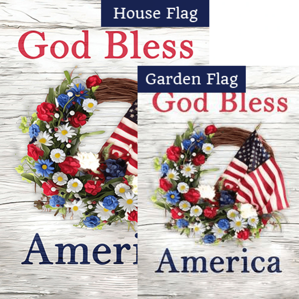 American Prayer Wreath Flags Set (2 Pieces)