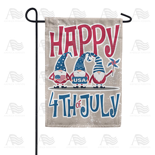 Independence Day Gnomes Double Sided Garden Flag