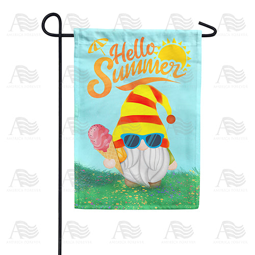 Summer Chill Gnome Double Sided Garden Flag