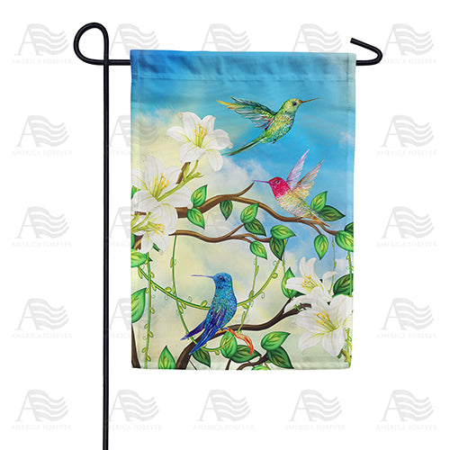 Hummingbird Trio Double Sided Garden Flag