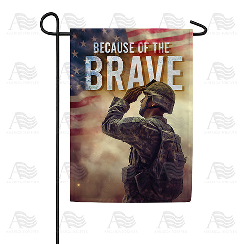 Salute To The Brave Double Sided Garden Flag