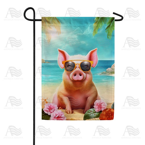 Gartenflagge „Crazy Pig Lady“ – 30,5 X 45,7 Cm, Polyester, Einseitig Bedruckt