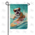 Surfing Dog Double Sided Garden Flag