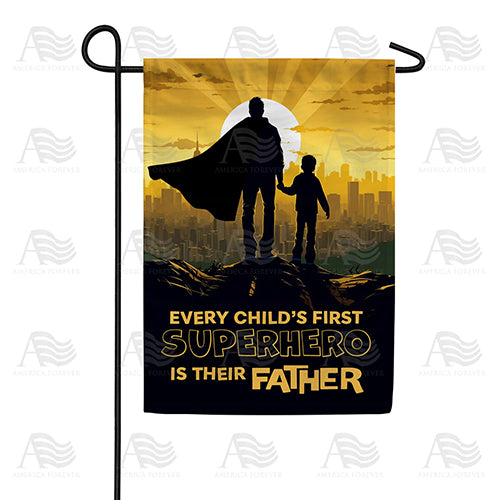 My Superhero Father Double Sided Garden Flag