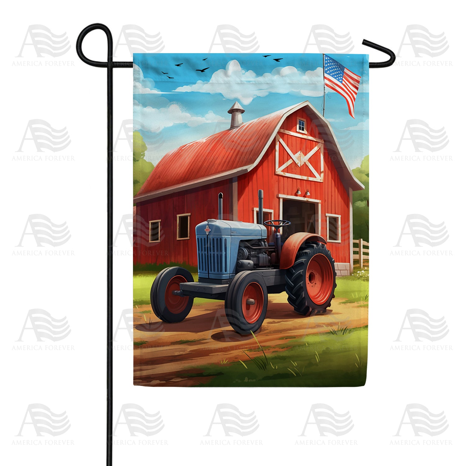 American Farm Double Sided Garden Flag