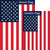 United States of America Double Sided Flags Set (2 Pieces)