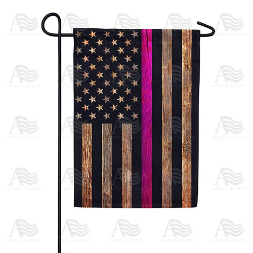 Thin Pink Line Double Sided Garden Flag