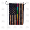 Thin Rainbow Line Double Sided Garden Flag