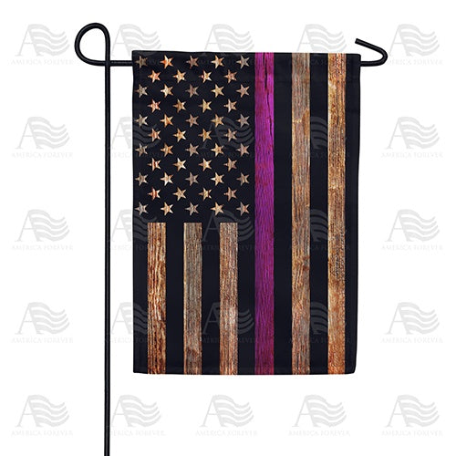 Thin Purple Line Double Sided Garden Flag