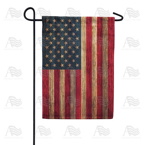 United States of America Wood-Style Double Sided Garden Flag