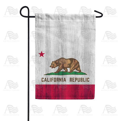 California State Wood-Style Double Sided Garden Flag