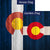 Colorado State Wood-Style Double Sided Flags Set (2 Pieces)