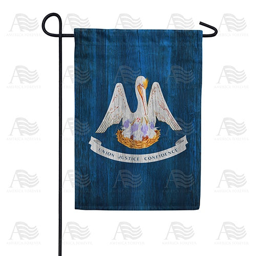 Louisiana State Wood-Style Double Sided Garden Flag