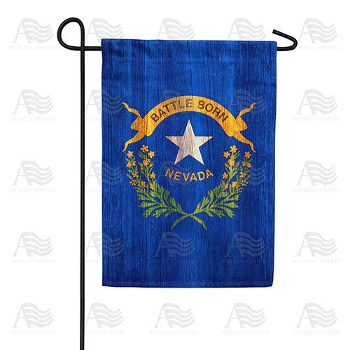 Nevada State Wood-Style Double Sided Garden Flag