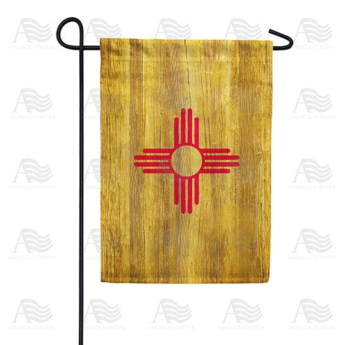 New Mexico State Wood-Style Double Sided Garden Flag