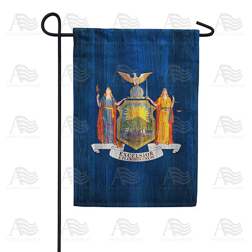 New York State Wood-Style Double Sided Garden Flag