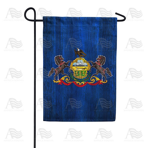 Pennsylvania State Wood-Style Double Sided Garden Flag