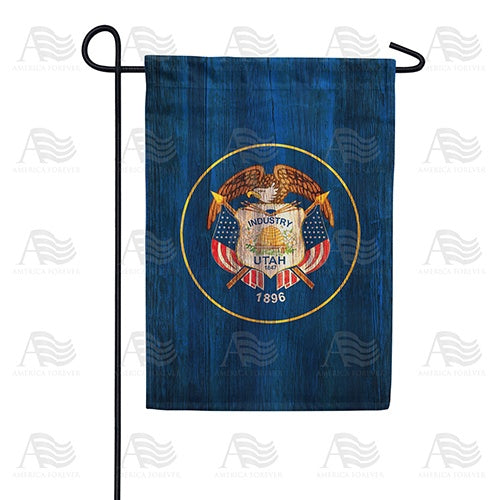 Utah State Wood-Style Double Sided Garden Flag