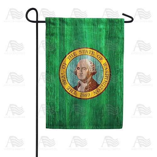 Washington State Wood-Style Double Sided Garden Flag