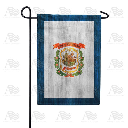 West Virginia State Wood-Style Double Sided Garden Flag